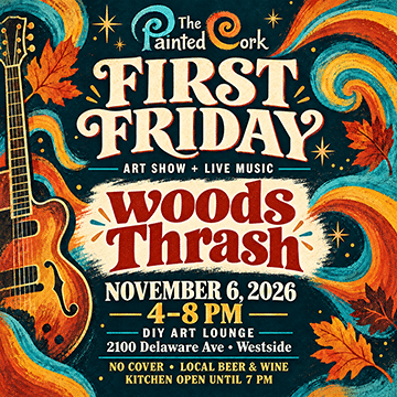 First Friday: LIVE MUSIC BY WOODS THRASH ~ Art Lounge ~ Join us for Arts, Crafts & Drafts!